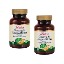2 Adet Balen Ginseng & Gingko Biloba Tablet (120 Tablet 720 MG)