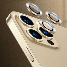 Noktaks - iPhone Uyumlu 11 Pro - Kamera Lens Koruyucu Cl-07 - Gold