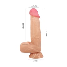 Morgece 21,8 Cm Kıkırdak Yapılı Çift Katmanlı Gerçekçi Titreşimli Dildo Penis