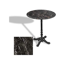 Çipa 1004 Döküm Ayak Yuvarlak Masa Çap 60cm - Werzalit, Wermodin Ve Allzalit Tabla - Teramo Çok Renkli