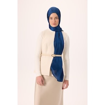 Silk Home Janjan Şal Gece Mavi Parlak Dokulu Tek Taraflı 75x200 Çok Renkli