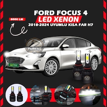 Ford Focus 4 2018-2024 Kısa Far Uyumlu Şimşek Etkili Led Xenon Light Series H7