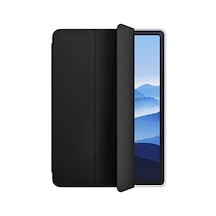 Apple İpad Pro 11 2024 Kılıf A2836-a2837 Slim Translucent Back Smart Cover Siyah İpad Pro 11 2024 İle Uyumlu Kılıf - Siyah