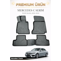 Black Gold Mercedes C Serisi W205 Kasa 2014-2021 Uyumlu 3d Oto Paspas Premium
