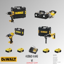 Dewalt DCF805NT + DCS334NT + DCD791NT + DCH133NT 4 Adet 5 Amper Akü + Şarj Aleti Set