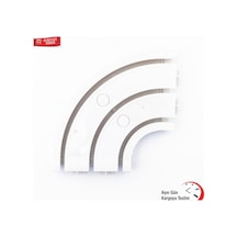 Korniş Dönüşü 3''Lü Üçlü 90° Derece L Dönüş Köşe Beyaz (532583639)