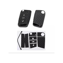 Volkswagen Golf Jetta Polo T-Roc Fiber Karbon Anahtar Etiketi (524095797)