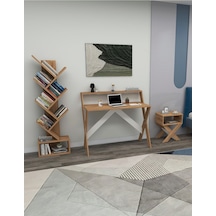 Enda Home X Çalışma Odası Seti Çalışma Masası Kitaplık Komodin Çalışma Masası Seti Atlantik Çam