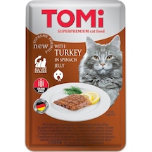 Tomi - 404 - Kedi Hindi & Ispanak Tahılsız Pouch Mama - Muratech - 100gr Pate