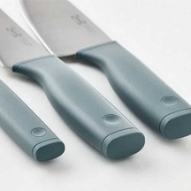 Bıçak Seti Gri-turkuaz 3 Parça Yemek Haızrlama Mutfak Ekipmanları