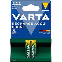 Varta Ni-mh 1.2 Volt 550 Ma Hr03 Aaa Şarjlı 2'li İnce Kalem Pil 56663