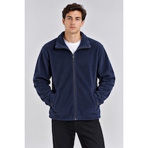 Parshey Erkek Tam Fermuarlı 300 Gr Anti-pilling Polar Ceket Sıcak Tutan Günlük lacivert