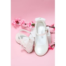 Gimer - Topuklu Beyaz Rugan Kız Çocuk Ayakkabı - Mwm012601Pg
