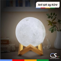 Cs Led 3D Standlı Ay Küre Gece Lambası