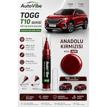 Togg T10x & T10f Anadolu Kırmızısı Rötuş Boyası Kalemi 2'si 1 Arada Tam Uyumlu