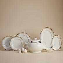 Korkmaz Hanedan Collection 60 Parça Yemek Takımı A8136 Kırık Beyaz