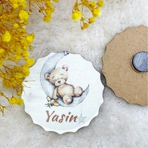 Ahşap Magnet Bebek Hediyeliği Ayıcık Baskılı 30 Adet