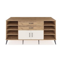 Kronos Konsol 7 Raflı 2 Çekmeceli 2 Kapaklı 176x59x83 Çam-aytaşı/çam Aytaşı/çam