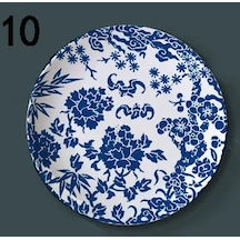 12 İnç Yaklaşık 30 Cm-tip 10 Mavi Ve Beyaz Porselen Tabak Çin Tarzı Klasik Ve Zarif Seramik Dekoratif Tepsi Oturma Odası Dekorasyon Yemekleri