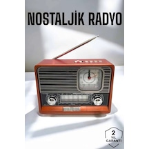 Hubrendy Tekno Nostaljik Görünümlü Usb Girişli Bluetooth Bağlantılı Radyo