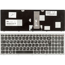 Lenovo Uyumlu Ideapad S510P Type 20298, 80Bn Notebook Klavye (Siyah Tr) Gri Çerçeveli N11.73324