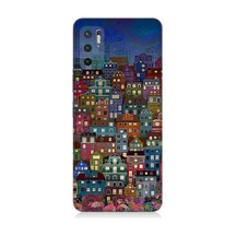 Xiaomi Redmi Note 10 5g Uyumlu Minyatür Evler Ve Gece Desenli Silikon Kılıf