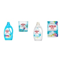 Aquabor Doğal Mineralli Sıvı Renkliler + Tablet + Sıvı Beyaz + 4 Kg Renkliler 4 Lü Set