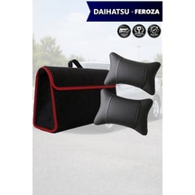 Daihatsu Feroza Uyumlu Bagaj Çantası Siyah Renk Koltuk Yastığı Lüks Model