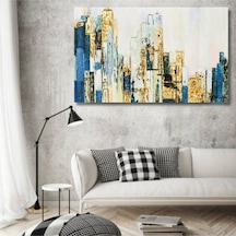 Bina Kabartma El Yapımı Yağlı Boya Tablo 94x64cm