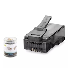 Nodar Nd2402 Cat6 Konnektör Ezrj45 100lü Plastik Kutu Siyah