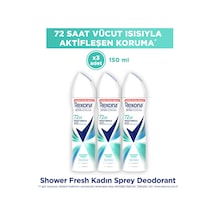Kadın Sprey Deodorant Shower Fresh 72 Saat Kesintisiz Üstün Koruma 150 Mlx3