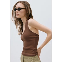 Suud Collection Kahverengi Tara Halter Top