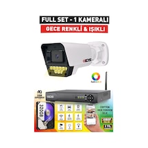 1 Kameralı 1080p Fullhd 5mp Lensli Renkli Gece Görüşlü Güvenlik Kamerası Seti - 320gb