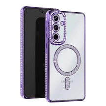 Samsung Galaxy A17 5g Joke Simli Magneticsafe Kılıf - Derin Mor 0.2M-Çok Renkli