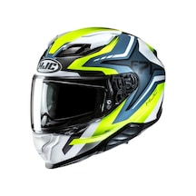 Hjc F71 Fes Mc3hsf Kapalı Motosiklet Kaskı Beyaz - Mavi Neon