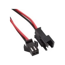 2,5MM JST SM 2PİN SİYAH SEYYAR KABLOLU KONNEKTÖR DİŞİ ERKEK TAKIM 30CM+30CM - 0,25MM