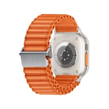 Watch Ultra 49mm Uyumlu Ardx Krd-123 Naylon Kumaş Hasır Örgülü Kordon-turuncu