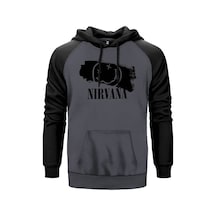 Nirvana Splash Gri Reglan Kol Unisex Sweatshirt Hoodie Gri