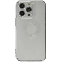 Newface  Apple  Uyumlu iPhone 13 Pro Kılıf Santa Lens Silikon - Şeffaf