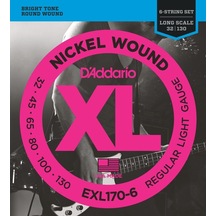 Daddarıo Exl170-6 Bas Gitar Tel Seti , 6 Telli, Xl, 32-130, Long Sca