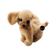 Havlayan Ayakta Durabilen Sesli Köpek Peluş Oyuncak Uyku Arkadaşı Hediyelik Peluş 35 Cm Kahverengi