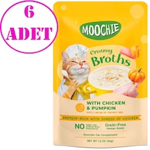 Moochie Tahılsız Parça Tavuklu Balkabaklı Kedi Çorbası 6 x 40 G