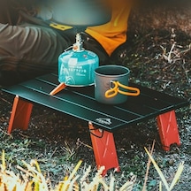 Prestigegoods Mini Piknik Masaı, Alüminyum, 39.9x28.5x13cm, Widesea Wstb-001, Kırmızı-siyah, Hafif, Katlanır, Kamp, Piknik, Bahçe, 10kg Kırmızı - Siyah