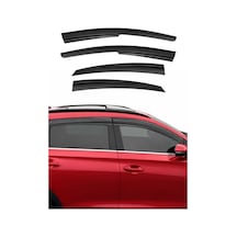 Hyundai Bayon 2022-2024 Uyumlu Araca Özel Sport Style Akrilik Cam Rüzgarlığı Koyu Duman 4 Parça