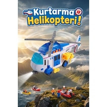 Sesli Ve Işıklı Kurtarma Helikopteri - Pervaneli Eğitici Oyuncak Helikopter 21 Cm