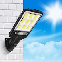 Buffer 3 Farklı Işık Modlu Güneş Enerjisiyle Şarj Olan Dış Mekan Uyumlu Kumandalı Solar Duvar Ledi Siyah