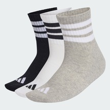 3s Ess C Mıd 3p Adidas Çorap Mgreyh/whıte/black