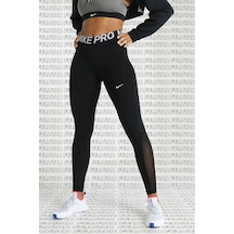Nike Pro Tigh Fit Full Length Leggings Toparlayıcı Tam Boy Siyah Tayt 001