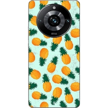 Realme 11 Pro Uyumlu Ananaslar Baskılı Silikon Kılıf Renkli