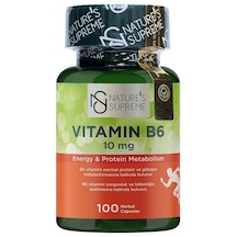 Natures Supreme Vitamin B6 10 Mg 100 Kapsül Aromasiz